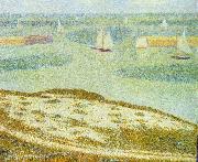 Georges Seurat Einfahrt zum Hafen Port-en-Bessin oil painting reproduction
